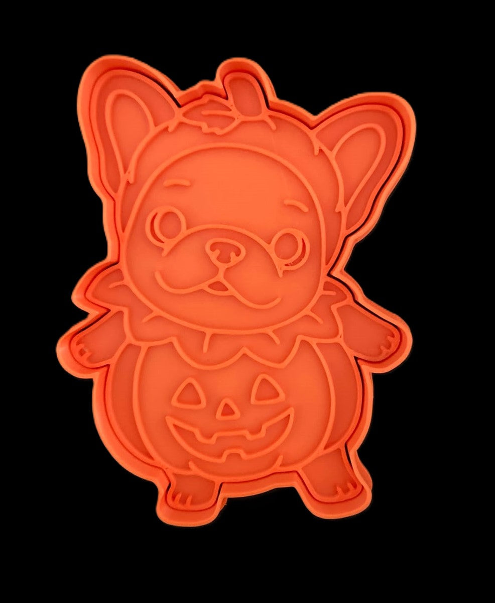 Perro Bulldog Calabaza Cortador de Galletas