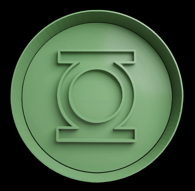 Linterna Verde Logo Cortador de Galletas