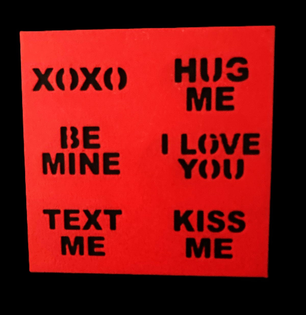 Stencil frases de amor Cortador de Galletas