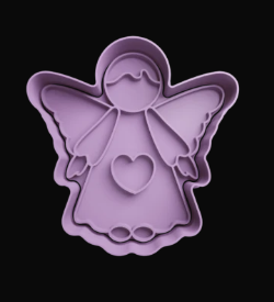 Angel con Corazón Cortador de Galletas