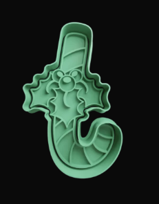 Bastón de Dulce con Muérdago Cortador de Galletas