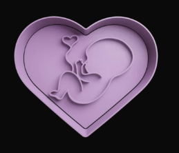 Bebe en Corazón Cortador de Galletas