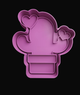 Cáctus con Corazones Cortador de Galletas