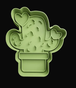 Cáctus con Corazones y Espinas Cortador de Galletas