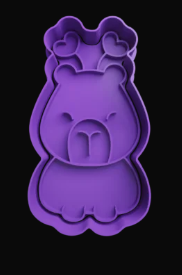 Capibara con Diadema de Corazones Cortador de Galletas