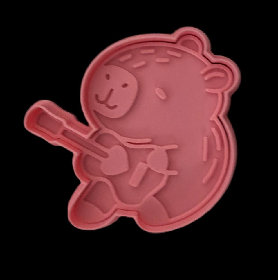 Capibara con Guitarra Cortador de Galletas