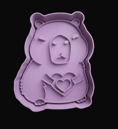 Capibara dos Corazones Cortador de Galetas