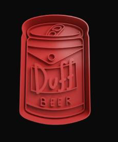 Cerveza Duff Lata Cortador de Galletas