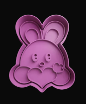 Conejo con corazón Cortador de Galletas