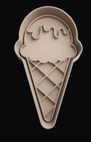 Cono con Helado Cortador de Galletas
