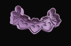 Corazones en linea Cortador de Galletas