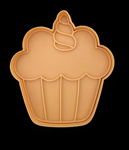 Cupcake con cuerno de unicornio Cortador de Galletas