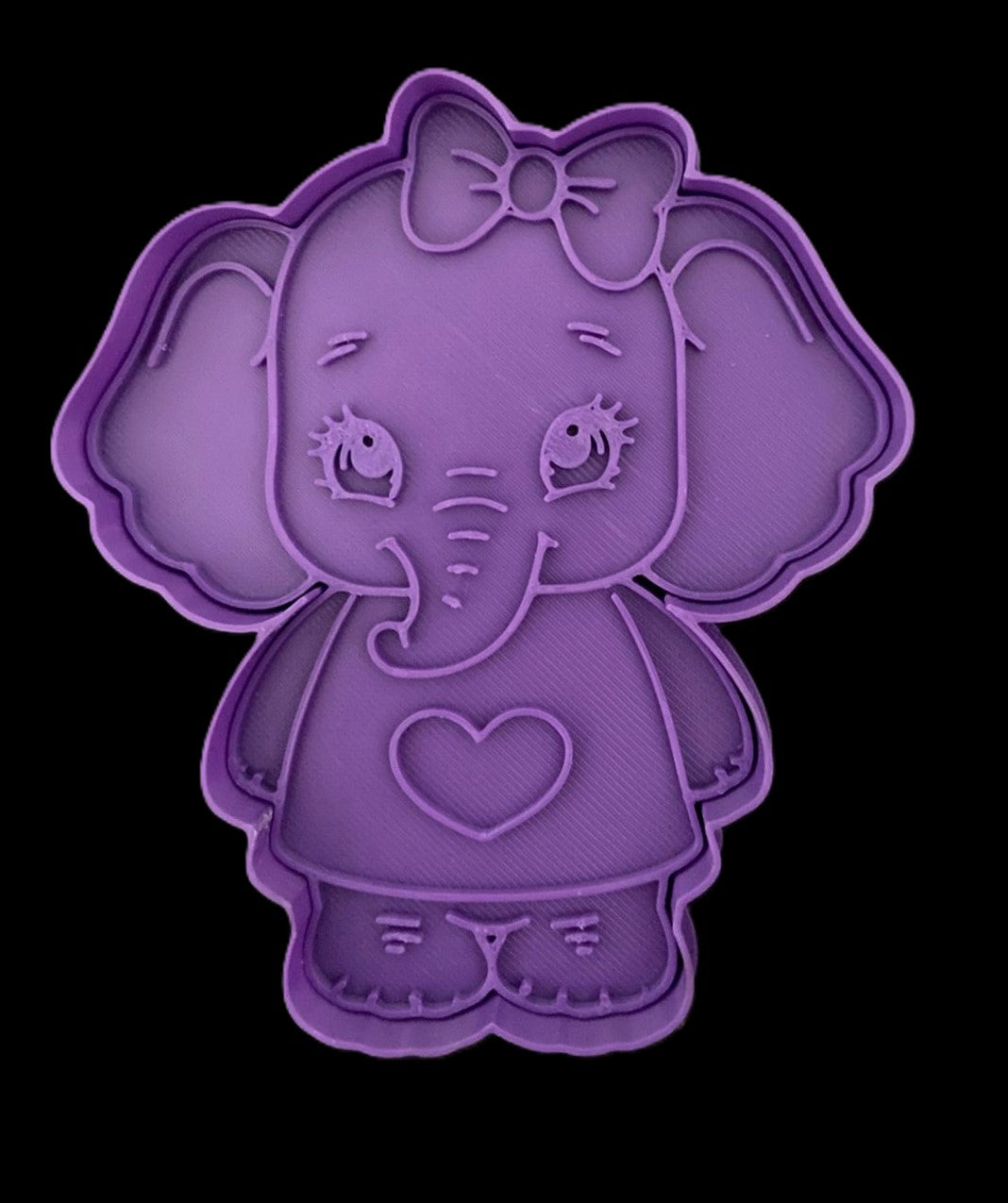 Elefante con corazón Cortador de Galletas