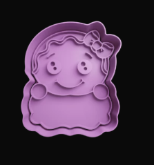 Galleta de Gengibre Niña con Etiqueta Cortador de Galletas