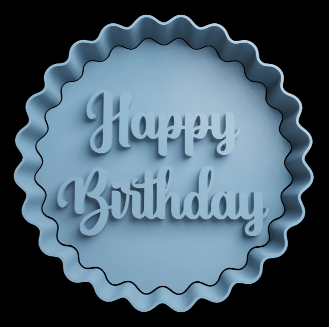 Happy Birthday Círculo Cortador de Galletas