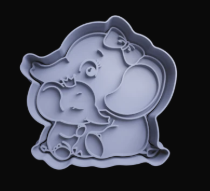 Mamá e Hijo Elefante Cortador de Galletas