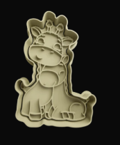 Mamá e Hijo Jirafa Cortador de Galletas