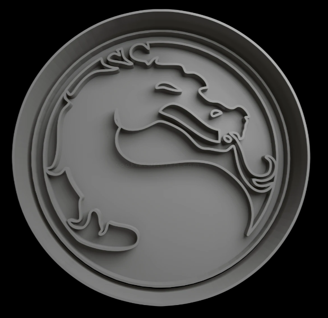 Mortal Kombat Logo Cortador de Galletas