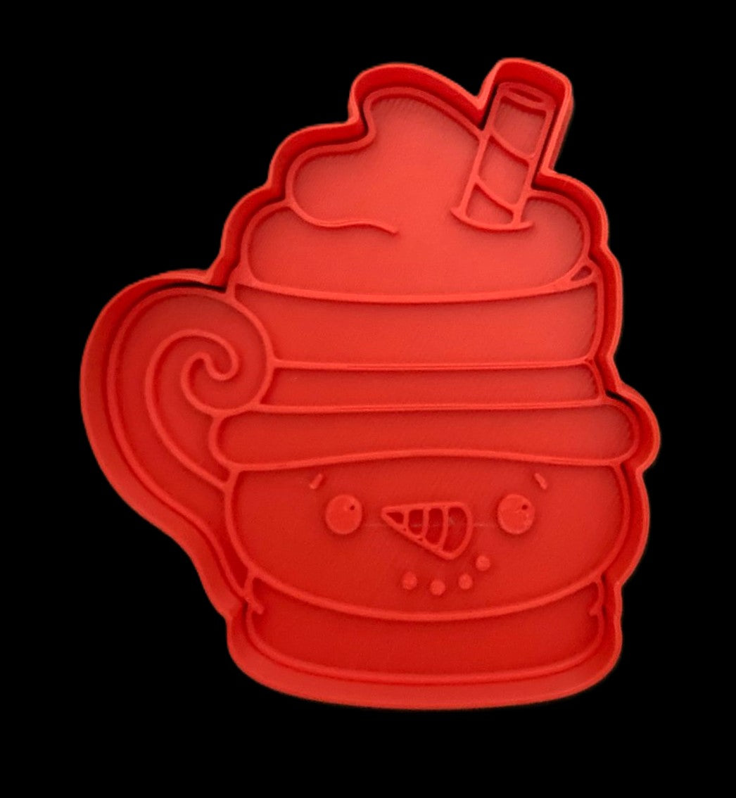 Muñeco de Nieve en forma de Taza Cortador de Galletas