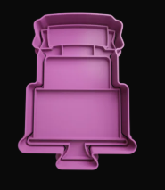 Pastel con Etiqueta Cortador de Galletas