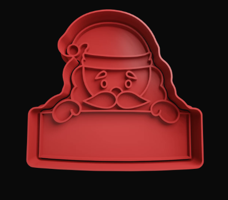 Santa con Etiqueta Cortador de Galletas