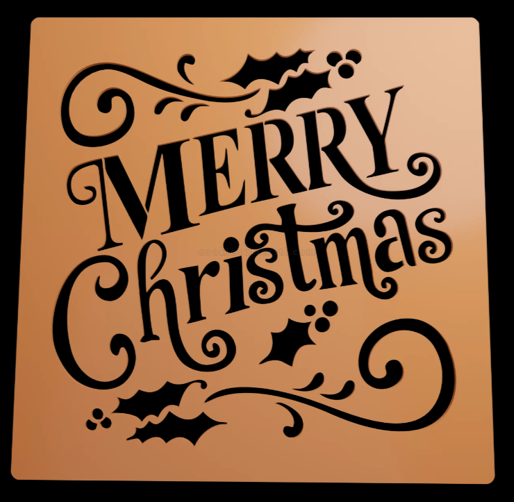Stencil Merry Christmas