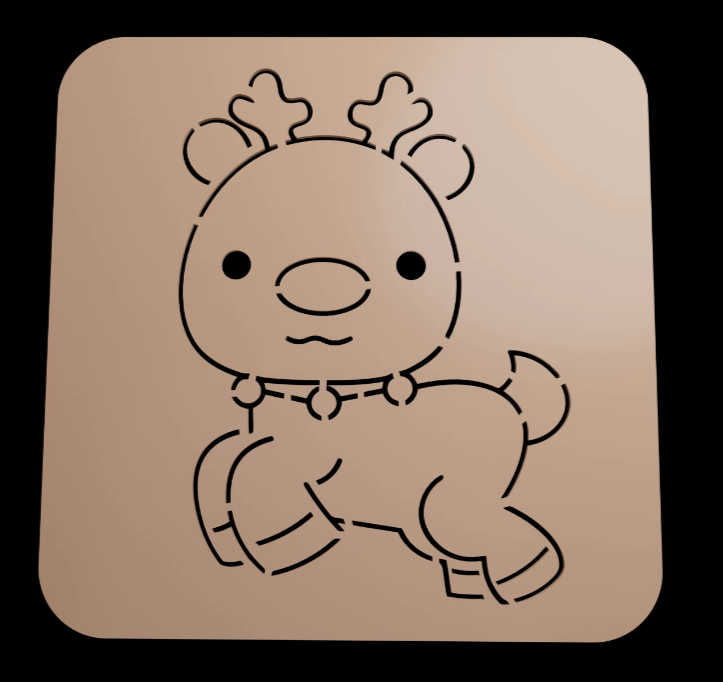 Stencil Reno de Navidad