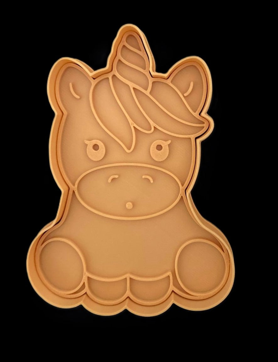 Unicornio sentado Cortador de Galletas