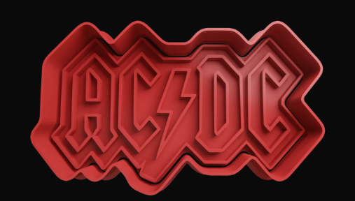 ACDC Logo Cortador de Galletas