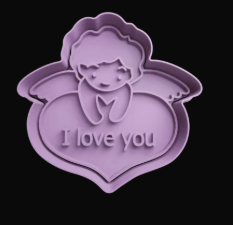 Ángel con corazón Cortador de Galletas