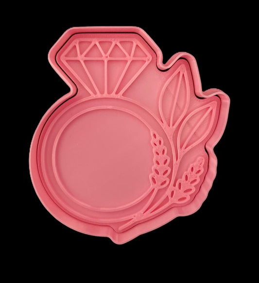 Anillo de Compromiso con hojas Cortador de Galletas