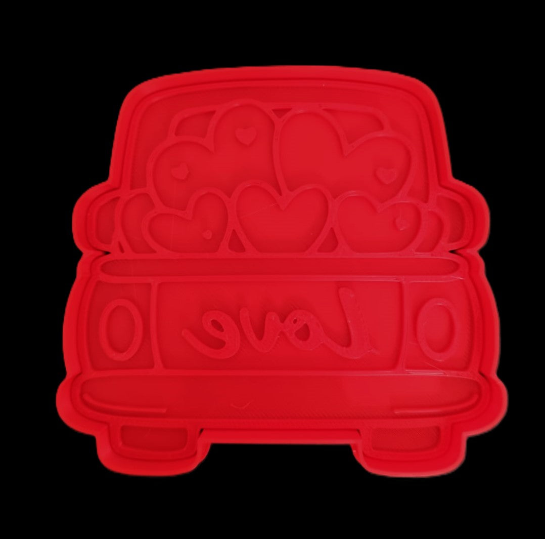 Auto con corazones Cortador de Galletas