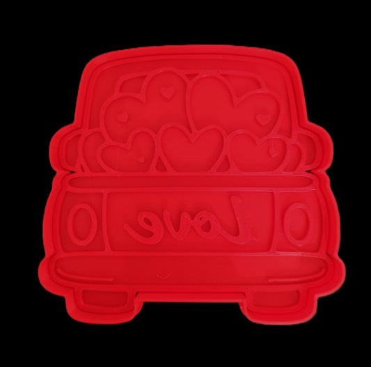 Auto con corazones Cortador de Galletas