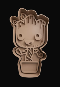 Baby Groot en Maceta Cortador de Galletas