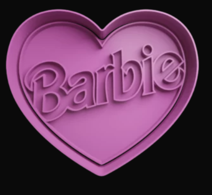 Barbie Logo Corazón Cortador de Galletas