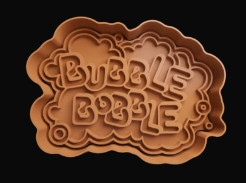 Bubble Bobble Logo Cortador de Galletas