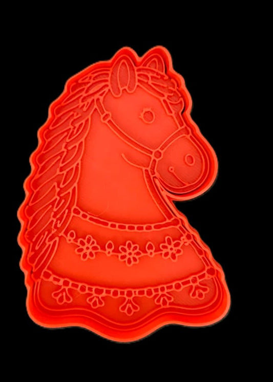Caballo con flor Cortador de Galletas