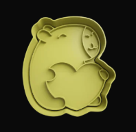Capibara con Corazón Cortador de Galletas
