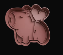 Capibara con Corazón Cortador de Galletas