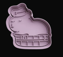 Capibara en Bañera Cortador de Galletas