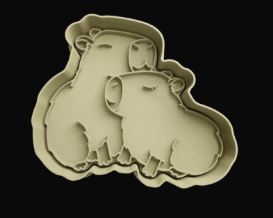 Capibara Pareja Cortador de Galletas