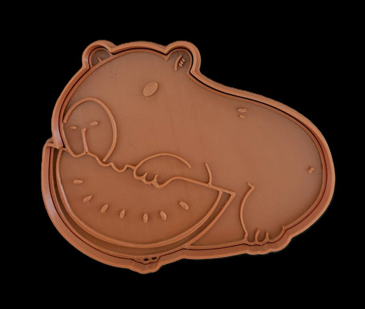 Capibara con Sandia Cortador de Galletas