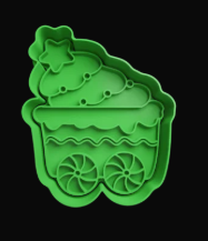 Carro con Árbol de Navidad Cortador de Galletas