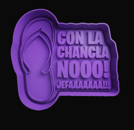 Chancla-Con la Chancla no Cortador de Galletas