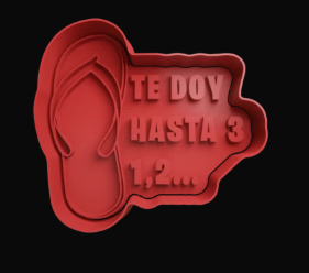Chancla-Te doy hasta 3 Cortador de Galletas