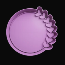 Circulo con corazones Cortador de Galletas