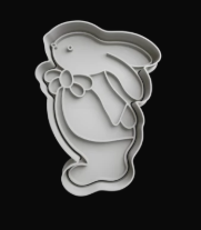 Conejo con moño Cortador de Galletas