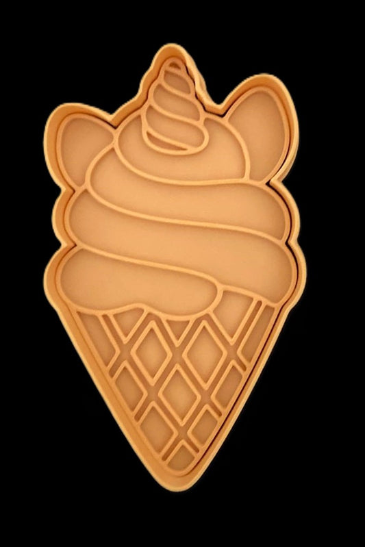 Cono de Helado con cuerno de unicornio Cortador de Galletas