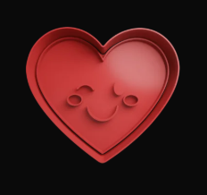 Corazón con cara Cortador de Galletas