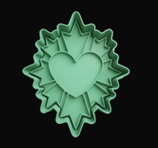 Corazón Decorado Cortador de Galletas